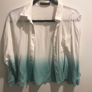 Brooklyn Karma • Ombré White / Blue Button Down